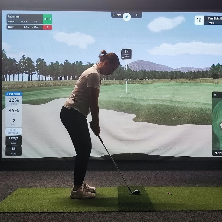 Abschlag im Simulator